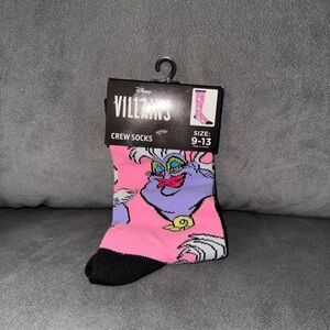 Disney Pink and Purple Ursula Crew Socks